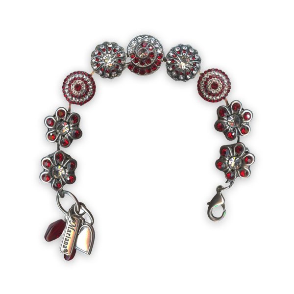 Bracelet by Mariana My Treasures Coll. Stunning Siam & Clear Swarovski Crystals