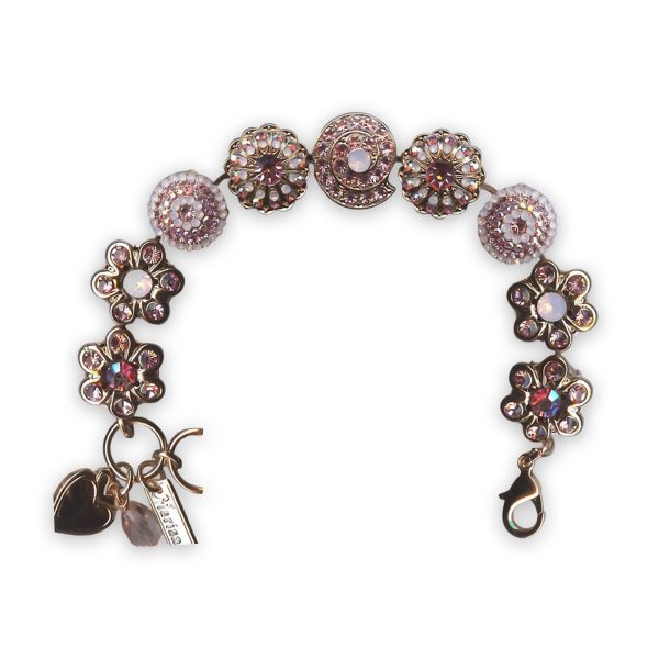 Bracelet by Mariana My Treasures Coll. Lovely Lt Rose & Rose Opal Swarovski Crystals
