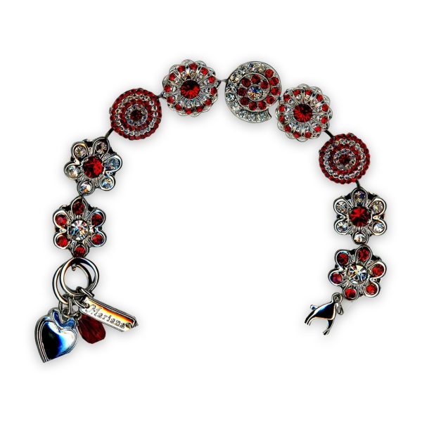 Bracelet by Mariana My Treasures Coll. Stunning Siam & Clear Swarovski Crystals