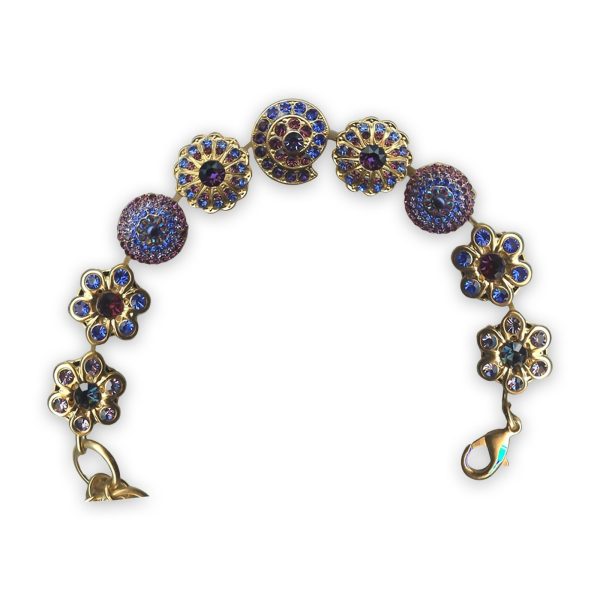 Bracelet by Mariana Happy Hour Coll. Fab Deep Purple, Magenta Pink, Capri Blue, & Montana Blue Swarovski Crystals