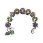 Bracelet by Mariana Cuba Coll. Adorable Fuchsia, Tanzanite, Peridot, Yellow Opal, Olivine, & Aquamarine Swarovski Crystals - Image 3