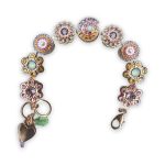 Bracelet by Mariana Flower Power Coll. Sassy Lt Rose, Yellow, Pacific Opal, Tanzanite, White Opal, & Pearl Swarovski Crystals
