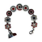 Bracelet by Mariana My Treasures Coll. Gorgeous Navy Blue, Siam, & Clear Swarovski Crystals - Image 2