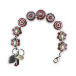 Bracelet by Mariana My Treasures Coll. Elegant Pearl Mineral & Siam Swarovski Crystals