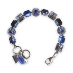 Bracelet by Mariana Electra Coll. Gorgeous Sapphire, Tanzanite, Montana Blue, & Marbled Blue Swarovski Crystals - Image 2