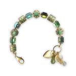 Bracelet by Mariana Oasis Coll. Peridot, Apple Green, Peridot AB, Olivine, Chrysolite Opal, & Turq Swarovski Crystals