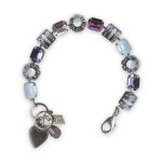 Bracelet by Mariana Purple Rain Coll. Fab Amethyst, Lt Rose, Violet, & White Opal Swarovski Crystals - Image 3