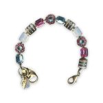 Bracelet By Mariana Woman Beautiful Aquamarine and Rose Swarovski Crystals - Image 2