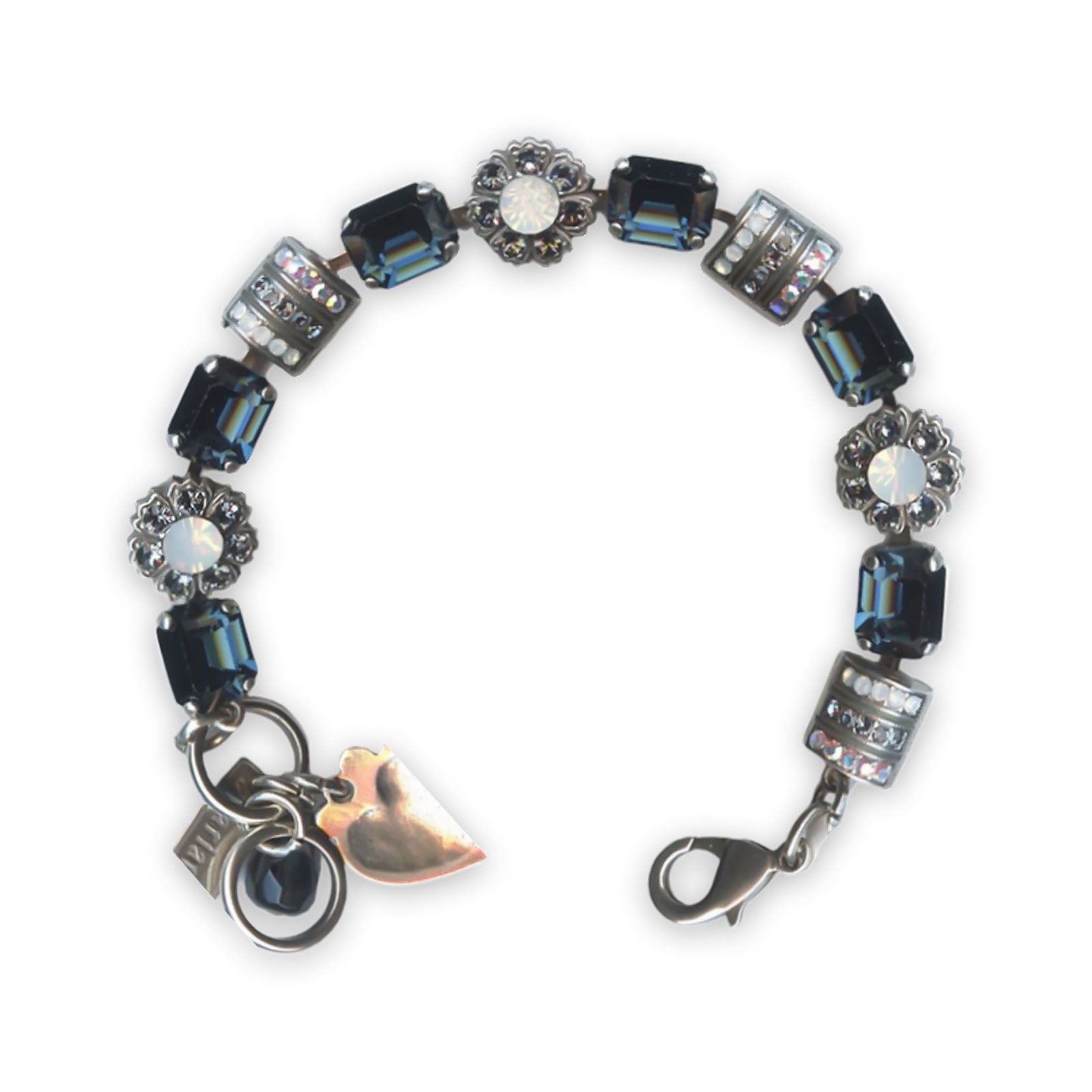 B-4099-1069-SP (1) Bracelet by Mariana Mood Indigo Coll. Elegant Montana Blue, White Opal, & AB Swarovski Crystals - Image 1