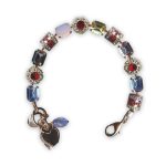 Bracelet by Mariana Gaea Coll. Glamorous Lt Sapphire, Jonquil, Lt Siam, Black Diamond, Violet, & Rose Opal Swarovski Crystals