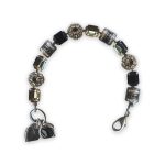 Bracelet by Mariana Adeline Coll. Alluring Golden Shadow, Silver Night, Jet Black, & AB Swarovski Crystals - Image 3