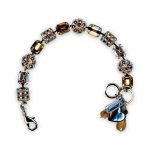 Bracelet By Mariana Woman Lovely Golden Shadow and Topaz Swarovski Crystals - Image 2