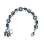 Bracelet by Mariana Italian Ice Coll. Shimmering Lt Sapphire AB, Aquamarine, & Moonlight Swarovski Crystals