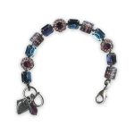Bracelet By Mariana Woman Gorgeous Tanzanite and Aquamarine Swarovski Crystals
