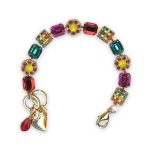Bracelet by Mariana Poppy Coll. Beautiful Vivid Red, Fuchsia, Yellow Opal, Teal, Yellow, & Coral Swarovski Crystals - Image 2