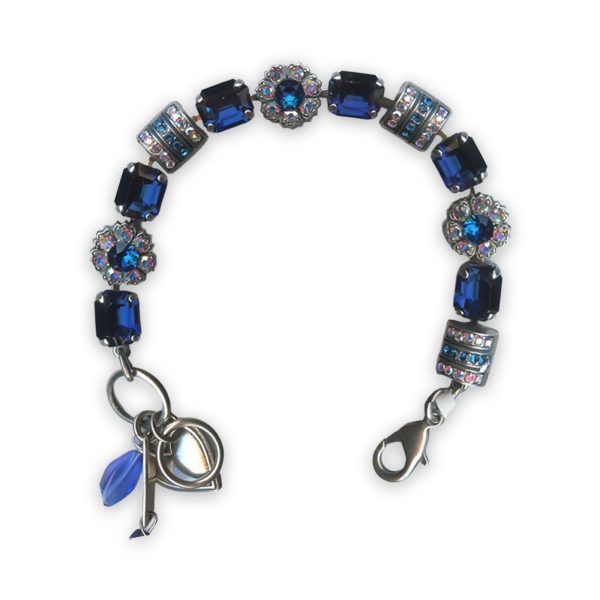 Bracelet by Mariana My Treasures Coll. Glamorous Capri Blue & AB Swarovski Crystals