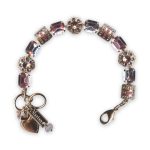 Bracelet by Mariana Flamingo Coll. Adorable Vintage Rose, Lt Amethyst, Lt Rose, & Rose Gold Swarovski Crystals