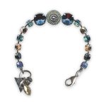 Bracelet by Mariana Twist and Shout Coll. Gorgeous Lt Turq,  Montana Blue, Lt Topaz, Aurum, & AB Swarovski Crystals - Image 2