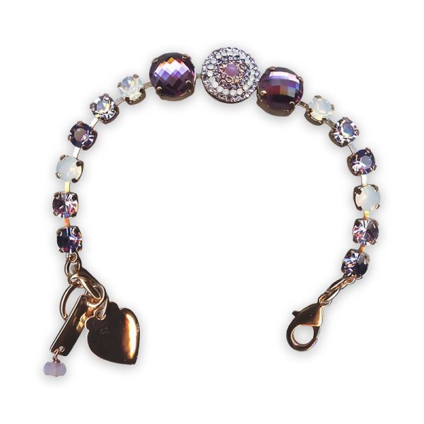 Bracelet by Mariana Purple Rain Coll. Alluring Amethyst, Violet, & White Opal Swarovski Crystals