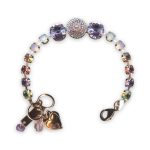 Bracelet by Mariana Pina Colada Coll. Lovely Olivine, Lt Amethyst, Lt Rose, Vitral Lt, Rose Opal, White Opal, & Pearl Swarovski Crystals