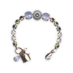 Bracelet by Mariana California Dreaming Coll. Lovely Chrysolite, Pink Opal, White Opal, Lt Sapphire, & Vintage Rose Swarovski Crystals