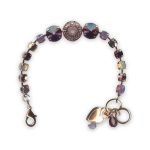 Bracelet by Mariana Bohemian Rhapsody Coll. Glamorous Amethyst, Sand Opal, Cyclamen Opal, & Aurum Swarovski Crystals