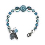 Bracelet by Mariana Zambezi Coll. Gorgeous Aquamarine, Caribbean Blue Opal, & Turq Swarovski Crystals - Image 3