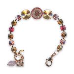 Bracelet by Mariana Gingerbread Coll. Elegant Golden Shadow, Lt Rose, Lt Smoked Topaz, & Indian Pink Swarovski Crystals - Image 3