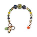 Bracelet by Mariana Eggnog Coll. Adorable Tanzanite, Yellow Opal, Lemon, & Olivine Swarovski Crystals - Image 3