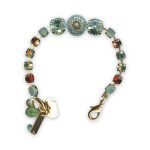 Bracelet by Mariana Rising Sun Coll. Fab Chrysolite, Turq, Pacific Opal, & Dark Amber Swarovski Crystals