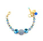 Bracelet By Mariana Periwinkle Coll. Gorgeous Aquamarine and Blue Opal Swarovski Crystals - Image 2