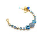Bracelet By Mariana Periwinkle Coll. Gorgeous Aquamarine and Blue Opal Swarovski Crystals - Image 3