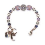 Bracelet by Mariana Romance Joy Of Life Coll. Shimmering Sun Kissed Lavender, Tanzanite, & Pearl Swarovski Crystals - Image 3