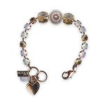 Bracelet by Mariana Afternoon Delight Coll. Lovely Lt Peach, White Opal, & Pink Opal Swarovski Crystals - Image 3