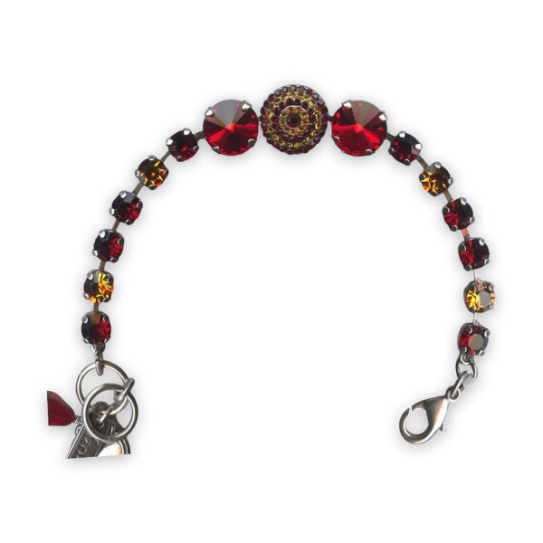 Bracelet by Mariana My Treasures Coll. Glamorous Garnet & Topaz Swarovski Crystals