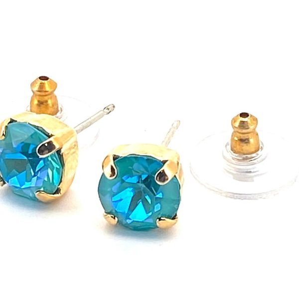Earrings By Mariana My Treasures Coll. Gorgeous Sun Kissed Laguna Swarovski Crystals - YG