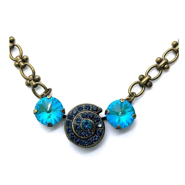 Necklace Pendant By Mariana My Treasures Coll. Montana Blue & Indicolite Swarovski Crystals