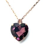 Necklace Pendant By Mariana My Treasures Coll. Heart Shape Lt. Amethyst Swarovski Crystals