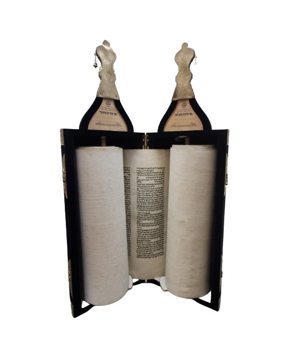 Tifara4960 (2) Torah Scroll Worthy of Repair Beautiful Writing Fancy Bag Complete sheets Sephardic By Tifara - Image 1