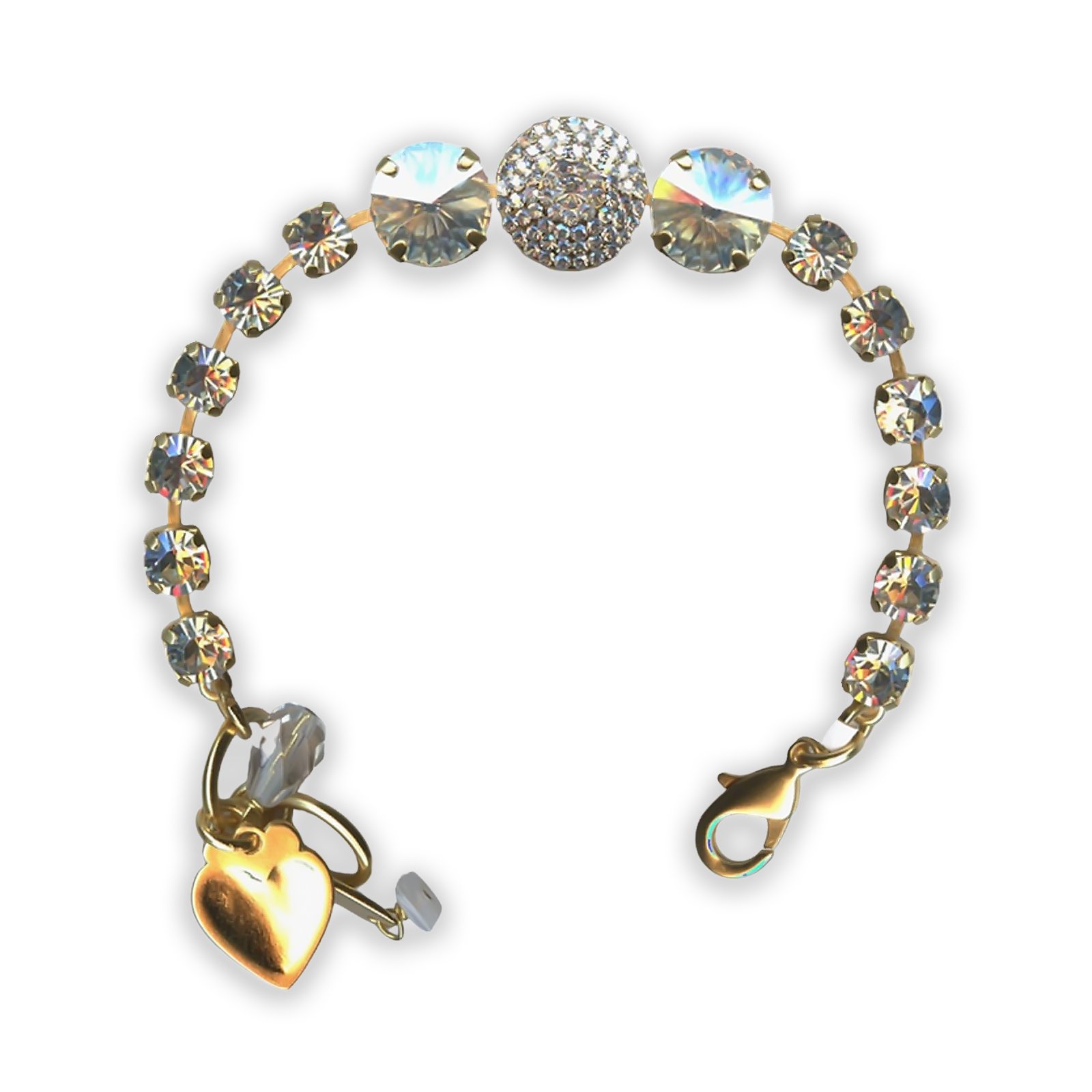 B-4193-001MOL-YG (1) Bracelet by Mariana My Treasures Coll. Elegant Moonlight Swarovski Crystals - Image 1