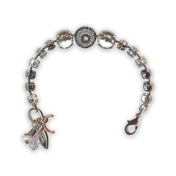 Bracelet by Mariana Zulu Africa Coll. Gorgeous Clear & Silver Night Swarovski Crystals