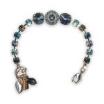 Bracelet by Mariana Frost Coll. Gorgeous Montana, Aqua, Teal, Clear, & Drk Grey Swarovski Crystals - Image 2
