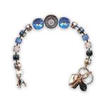 Mariana Bracelet Fab Trio in Blues, Pink Opal & Moonlight Austrian Crystals Blue Morpho My Butterfly Coll. - Image 2
