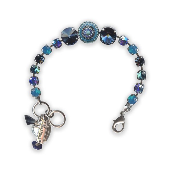 Bracelet by Mariana My Treasures Coll. Fab Montana, Aquamarine, Caribbean Blue Opal, & AB Swarovski Crystals
