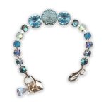 Bracelet by Mariana Blue Lagoon Coll. Beautiful Aquamarine, Caribbean Blue Opal, Pacific Opal, & Turq Swarovski Crystals - Image 2