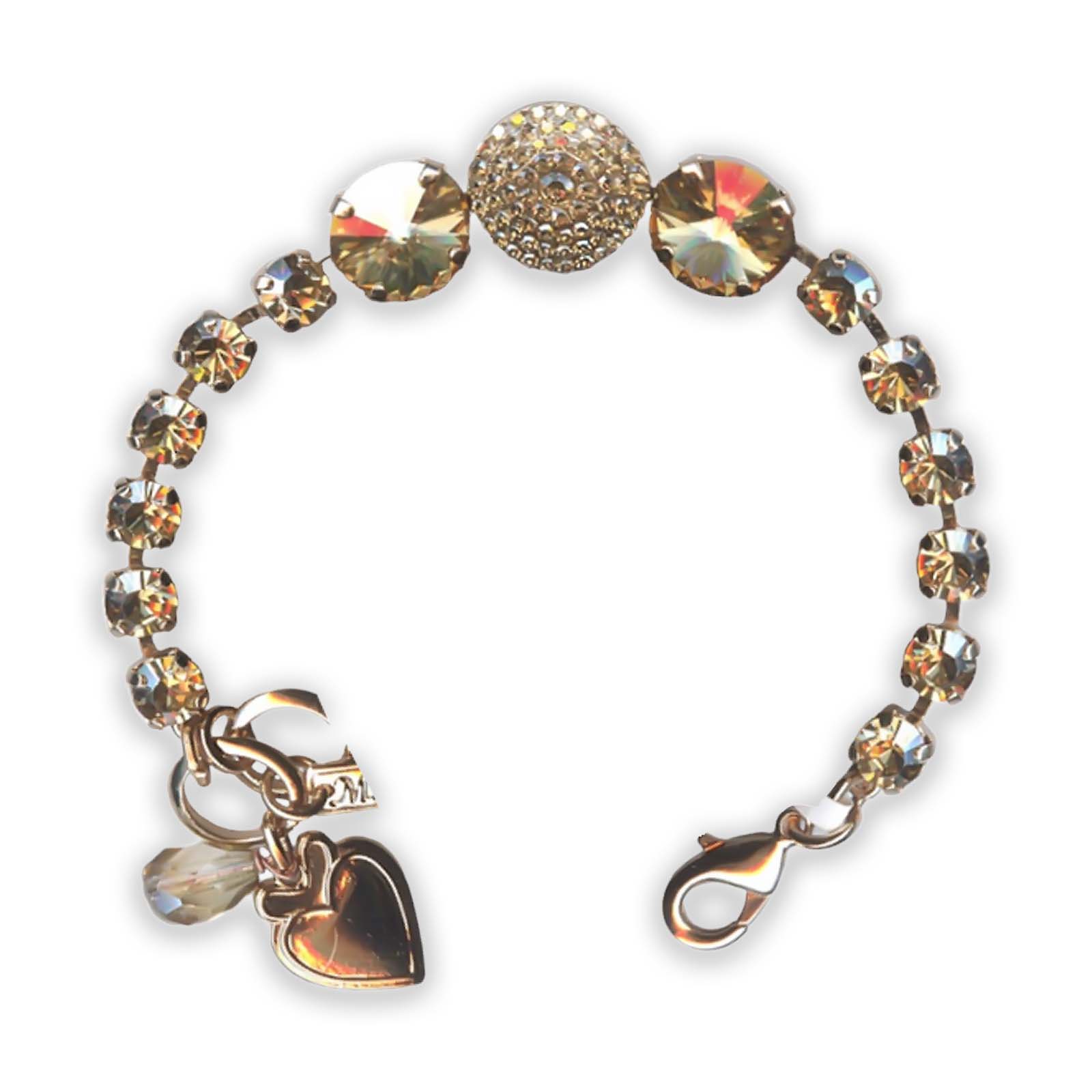B-4193-216216-RG (1) Bracelet By Mariana Woman Fab Golden Shadow Swarovski Crystals - Image 1