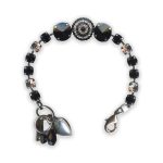 Bracelet by Mariana Checkmate Coll. Elegant Jet Black & Clear Swarovski Crystals - Image 2