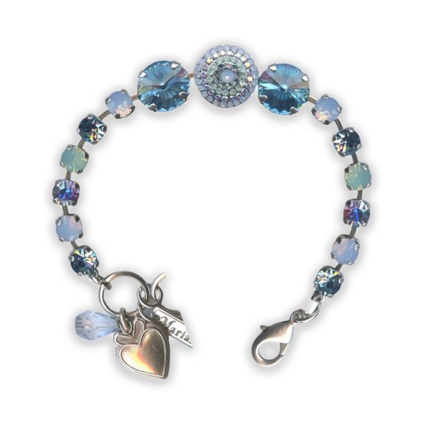 Bracelet by Mariana My Treasures Coll. Beautiful Aquamarine, Pacific Opal, Blue Opal, & AB Swarovski Crystals