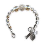 Bracelet By Mariana Champagne and Caviar Coll. Champagne and Amber Swarovski Crystals - Image 2