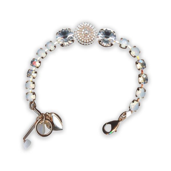 Bracelet by Mariana Forever Coll. Simply Elegant Clear, White Opal, & Pearl Swarovski Crystals